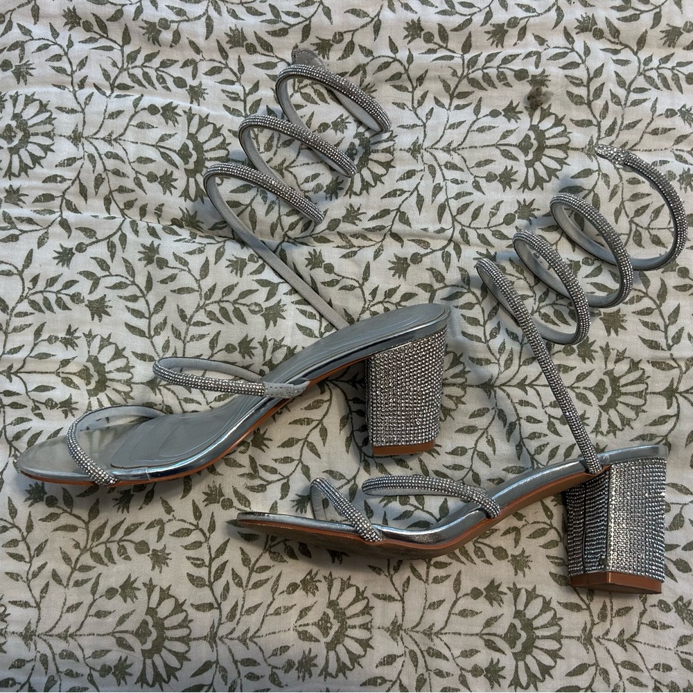 Soledad Rhinestone Ankle Wrap Sandal